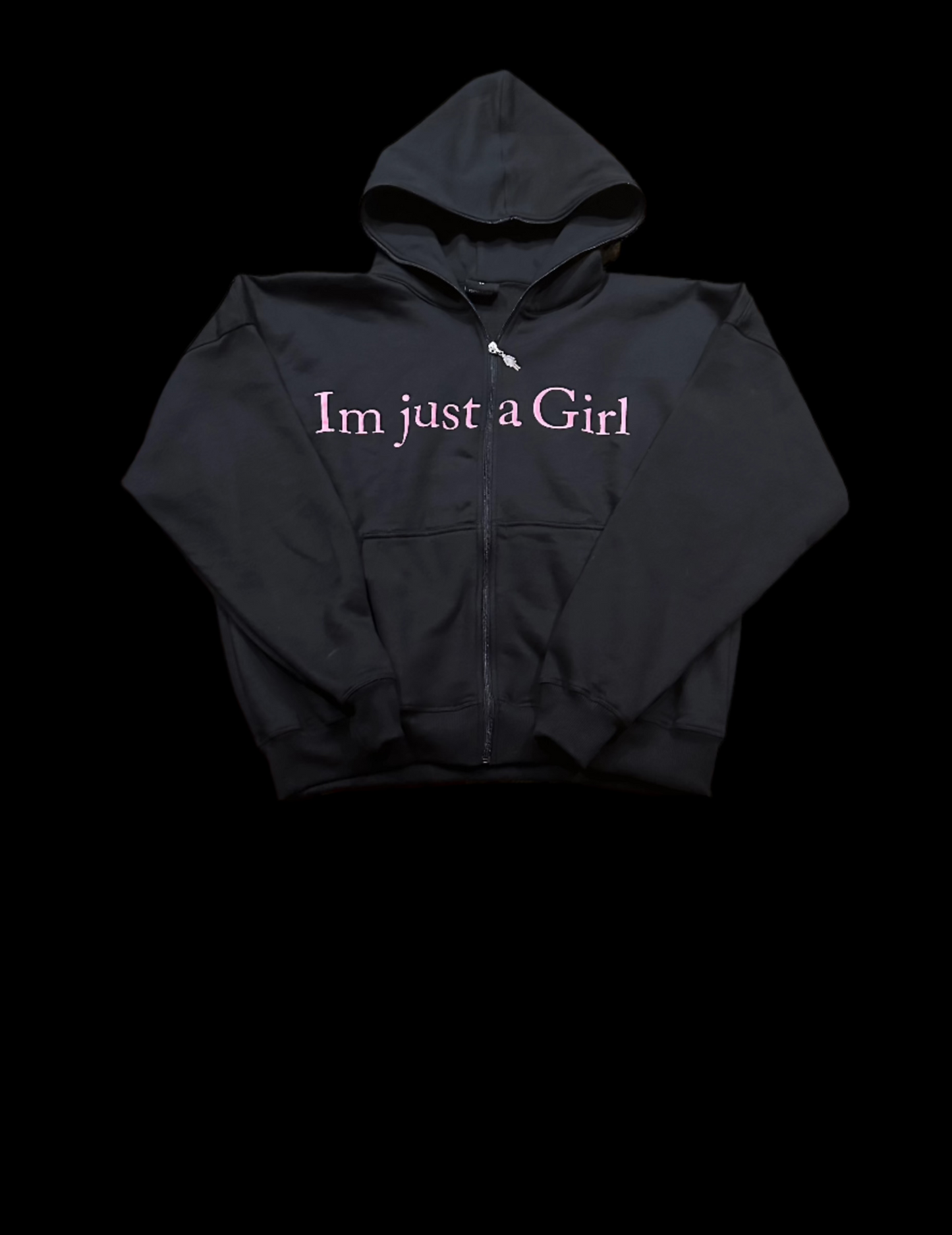 Pink "Im just a Girl" Full zip Hoodie